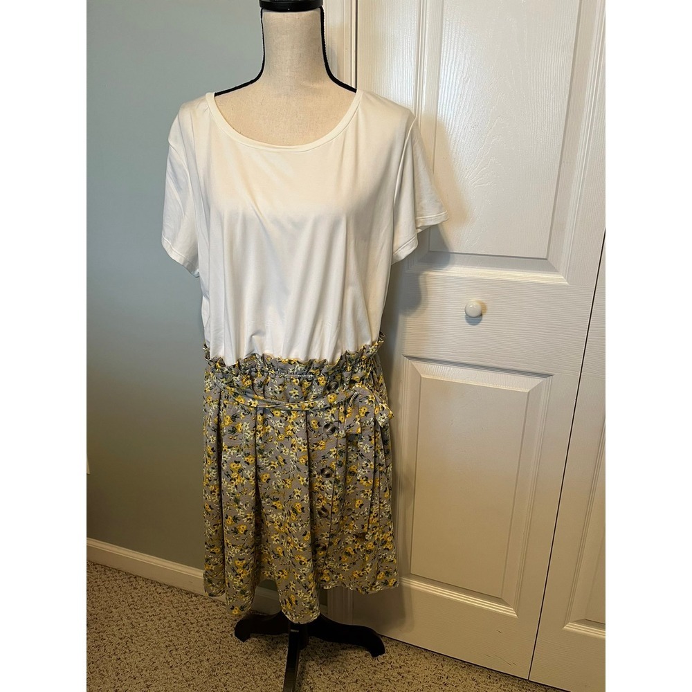 Bailey Blue dress 2X White T-shirt with‎ skirt one-piece dress